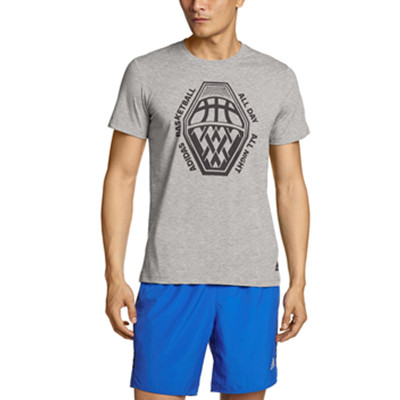 历史新低！阿迪达斯BASKETBALL QUICK男式篮球图案T恤