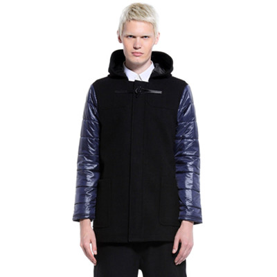 秋冬法宝！Trendiano男式连帽毛呢外套3124341070090