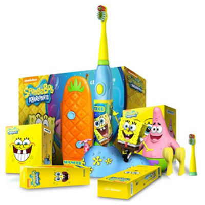 儿童套装！Lebond力博得 海绵宝宝系列电动牙刷套装