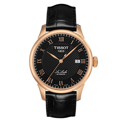玫瑰金！天梭Tissot T41542353 力洛克自动机械男表