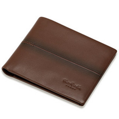 双11预售！皮尔卡丹真皮竖横钱包