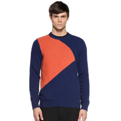 套头圆领！Trendiano 拼接撞色长袖毛衣 3134032940620