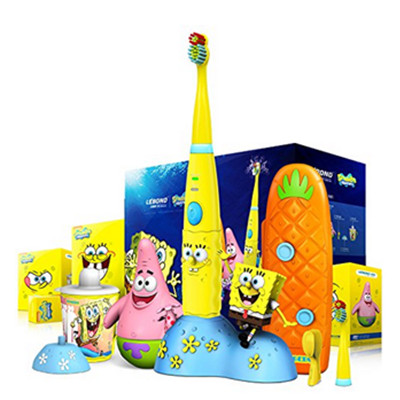 儿童套装！Lebond力博得 海绵宝宝系列电动牙刷套装