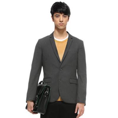 英伦休闲！Trendiano 男式 薄刺绣长袖小西装外套