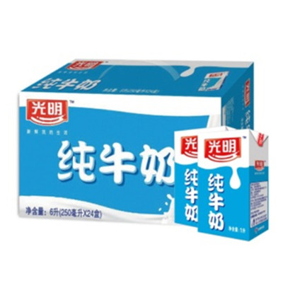 为了健康！光明 纯牛奶250ml*24盒/箱