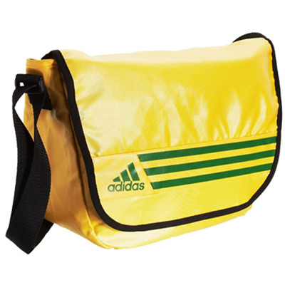 骚黄色！阿迪达斯中性斜肩包F96650