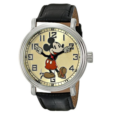 新低！迪士尼Disney 56109 复古米老鼠男款手表
