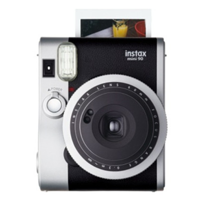 复古范儿！FUJIFILM富士拍立得instax mini90相机（黑色）