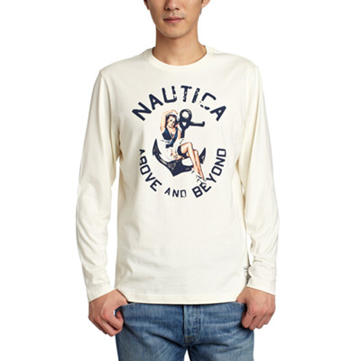 秋季单品！Nautica诺帝卡男式长袖T恤V43103