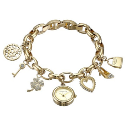 迷你时尚！Anne Klein 10-7604CHRM手链式镶嵌手表