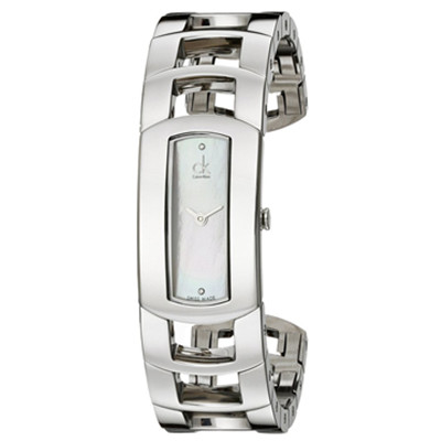 再降！Calvin Klein  K3Y2S11T女士石英时装手链表