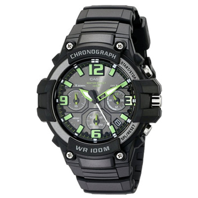 再降！Casio男式MCW-100H-3AVCF 精密计时黑色手表
