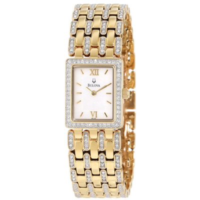 纤薄有型！Bulova 宝路华 98L159 女士水晶时装手表