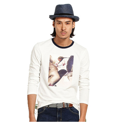 全网好价！马克华菲男式长袖T恤7151207114001