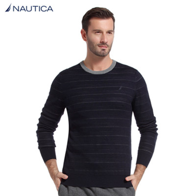 双11预售！NAUTICA诺帝卡144圆领羊毛毛衣SC44010