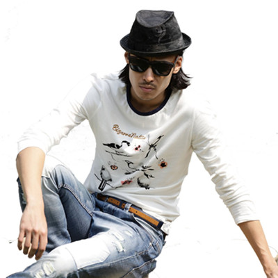 动物印花！马克华菲男式长袖T恤7151207113001