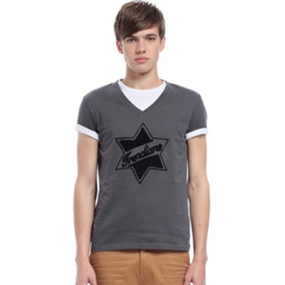 冰点特惠！Trendiano男式V领短袖T恤3111020890060