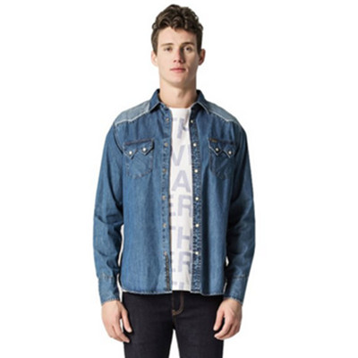 牛仔风！LEE经典西部长袖牛仔衬衫L14057H55T46XXL