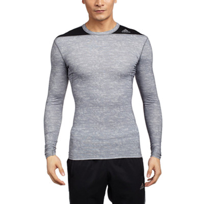 紧身款！阿迪达斯TECH-FIT男式TF BASE LS紧身长袖T恤