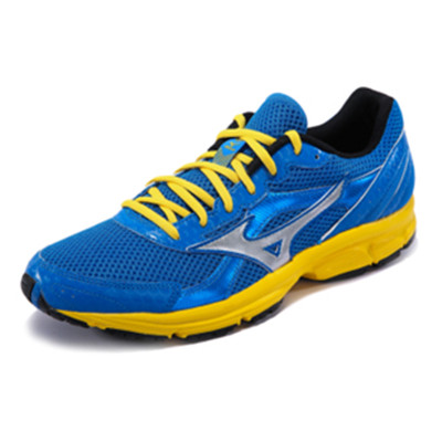 码少好价！MIZUNO美津浓K1GR150372入门级慢跑鞋（蓝/黄/银）