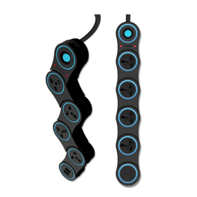 京东力促！d-park 插线板 防雷插排 创意变形接线板