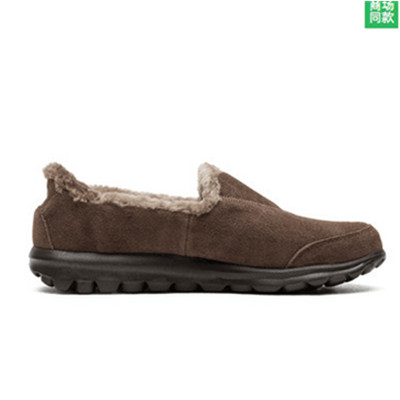 温暖豆豆鞋！skechers斯凯奇冬季绒毛保暖女鞋 超轻棉鞋13764