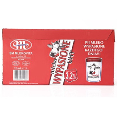 好奶好价！波兰进口牛奶日昇（MLEKOVITA）全脂牛奶1L*12盒