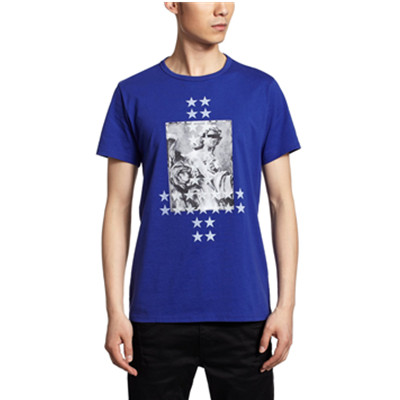 复古风格！5CM男式短袖T恤5CXTEBM2005AX