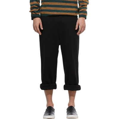 超实惠！Trendiano男式翻边针织长裤3123061180090