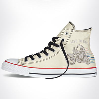 双11预告！匡威All Star摩托车手印花帆布鞋146571C