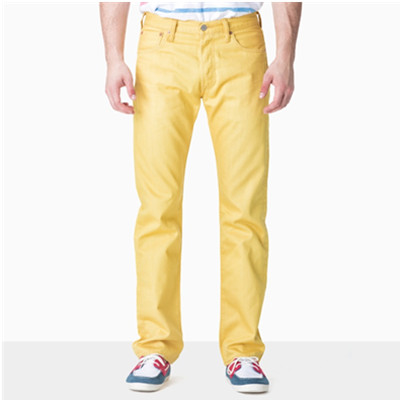 双11预告！LEVI'S李维斯501系列男士直筒黄色休闲裤00501-1750