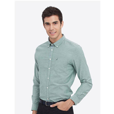 双11预告！NAUTICA诺帝卡EWQ牛津纺素色长袖衬衫W53600