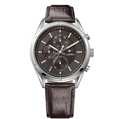 好价！Tommy Hilfiger 1791126男士经典真皮手表