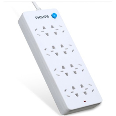 全网好价！飞利浦（PHILIPS）8孔位3米插座插排插线板接线板