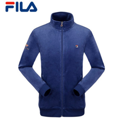 双十一预售！FILA斐乐春季新款修身男款保暖天鹅绒上衣|25513706