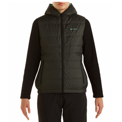 双十一预售！迪卡侬女款运动连帽羽绒背心正反面穿QUECHUA