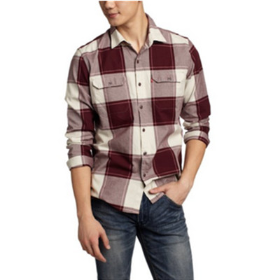 休闲百搭！李维斯L/S Wovens男式长袖休闲衬衫19573-0012