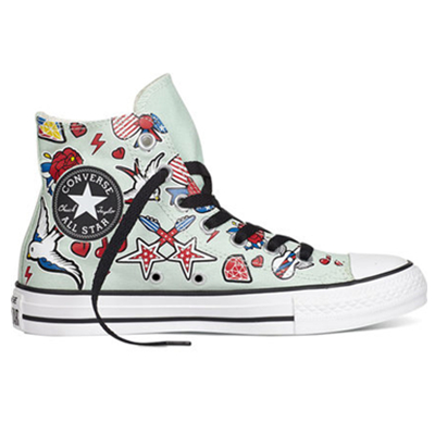 双11预售！CONVERSE匡威 All Star印花帆布鞋 550263C