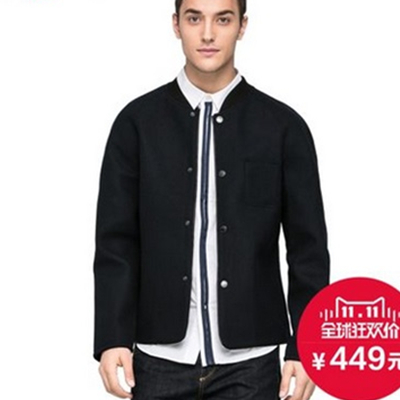 双11预售！杰克琼斯含羊毛男士棒球衫外套E|215127003