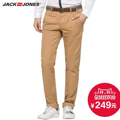 双11好价！杰克琼斯涂层涤锦纶男士休闲长裤O|215114019