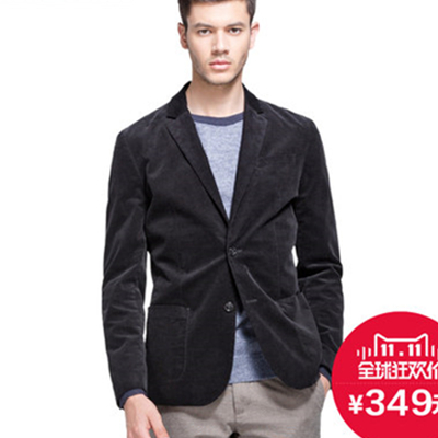 双11好价！杰克琼斯男士休闲修身西装外套E|214308003