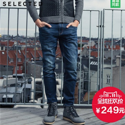 双11好价！SELECTED思莱德男莱卡修身牛仔裤F|415332021