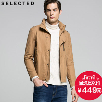 双11好价！SELECTED思莱德双门襟立领男夹克F|414321004
