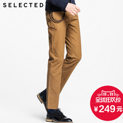双11好价！SELECTED思莱德拼接男休闲裤F|415114031