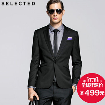 双11好价！SELECTED思莱德男款一粒扣正装西服B|41435X002