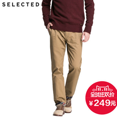 双11好价！SELECTED思莱德棉修身色百搭男休闲裤F|414426006