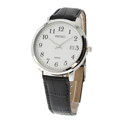 简约时尚！精工Seiko Mens SUR113男士皮带手表