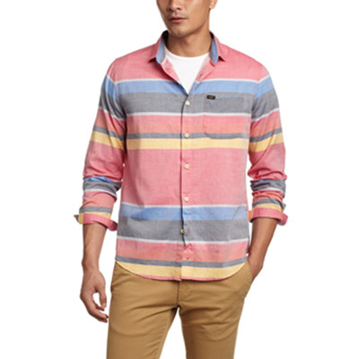 百搭时尚！Lee男式长袖休闲衬衫L14590T55L73