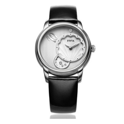 好价！飞亚达(FIYTA) IF概念系列石英女表白盘黑皮带L1560A