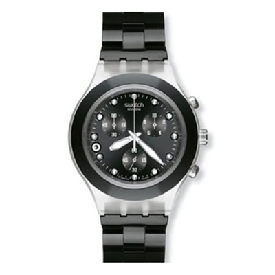 价格不错！Swatch斯沃琪黑色国王手表SVCK4035G